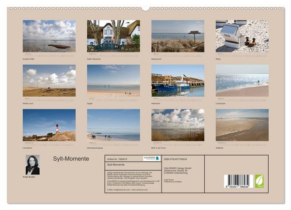 Produktbild: Sylt-Momente (hochwertiger Premium Wandkalender 2026 DIN A2 quer), Kunstdruck in Hochglanz