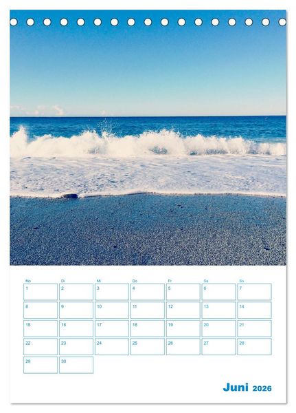 Produktbild: Blauer Ligurien Sommer (Tischkalender 2026 DIN A5 hoch), CALVENDO Monatskalender