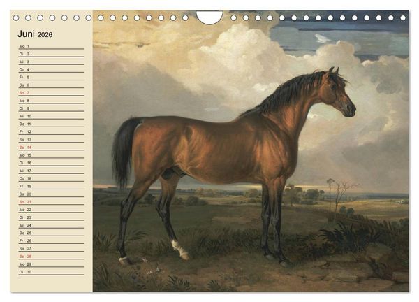 Produktbild: Pferde-&Ouml;lgem&auml;lde. Die Kunst der alten Meister (Wandkalender 2026 DIN A4 quer), CALVENDO Monatskalender