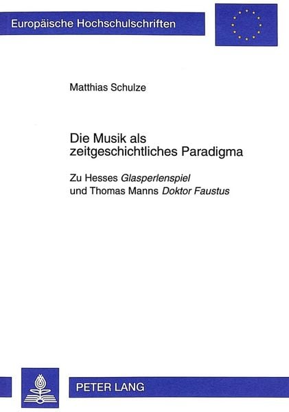 Produktbild: Die Musik als zeitgeschichtliches Paradigma