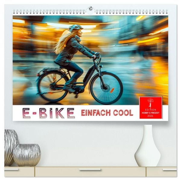 Produktbild: E-Bike einfach cool (hochwertiger Premium Wandkalender 2026 DIN A2 quer), Kunstdruck in Hochglanz
