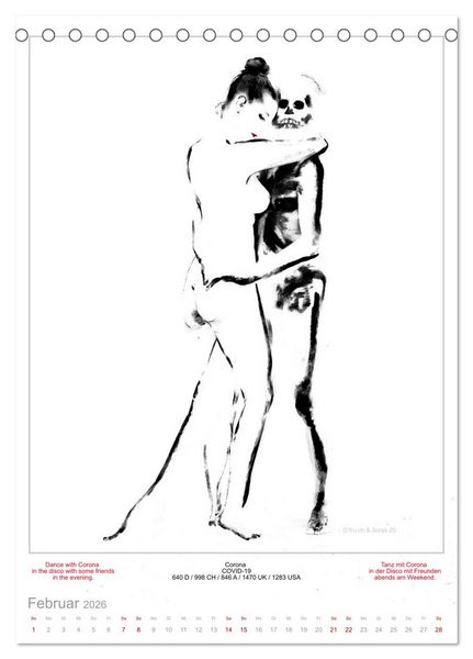 Produktbild: TOTENTANZ HERRENWAHL Haiku Zenga Photo DANCE OF DEATH MEN'S CHOICE (Tischkalender 2026 DIN A5 hoch), CALVENDO Monatskalender