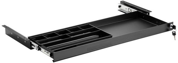 Produktbild: SpeaKa Professional SP-10938492 Untertisch-Schublade 740 mm x 272 mm abschlie&szlig;bar H&ouml;hen-Bereich: 50.8 mm (max) Schwarz