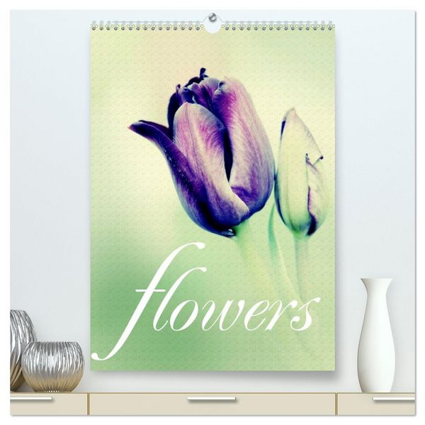 Produktbild: flowers (hochwertiger Premium Wandkalender 2026 DIN A2 hoch), Kunstdruck in Hochglanz