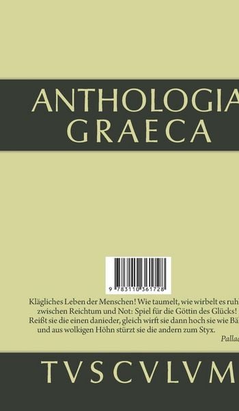 Produktbild: Anthologia Graeca / Buch IX-XI