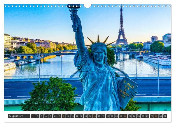 Produktbild: Bonjour Paris (Wandkalender 2027 DIN A3 quer), CALVENDO Monatskalender