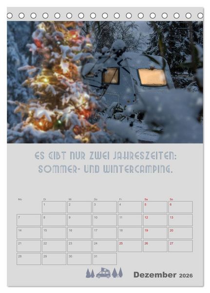 Produktbild: Camping - Hotel kann jeder! (Tischkalender 2026 DIN A5 hoch), CALVENDO Monatskalender