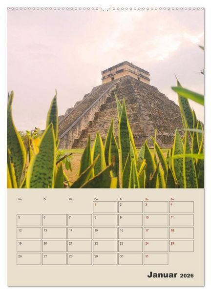 Produktbild: Mexiko Yucat&aacute;n Terminplaner (hochwertiger Premium Wandkalender 2026 DIN A2 hoch), Kunstdruck in Hochglanz
