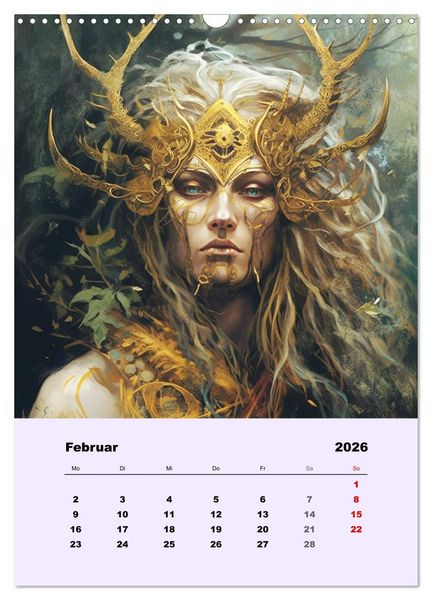 Produktbild: Magische Reise zu mystischen Wesen. Keltische Fantasie-Gestalten (Wandkalender 2026 DIN A3 hoch), CALVENDO Monatskalender