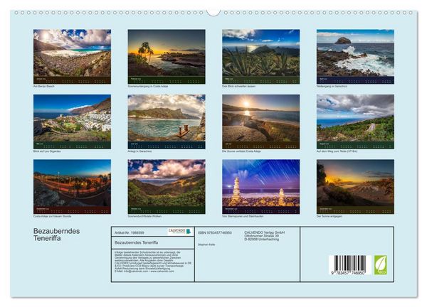 Produktbild: Bezauberndes Teneriffa (hochwertiger Premium Wandkalender 2026 DIN A2 quer), Kunstdruck in Hochglanz