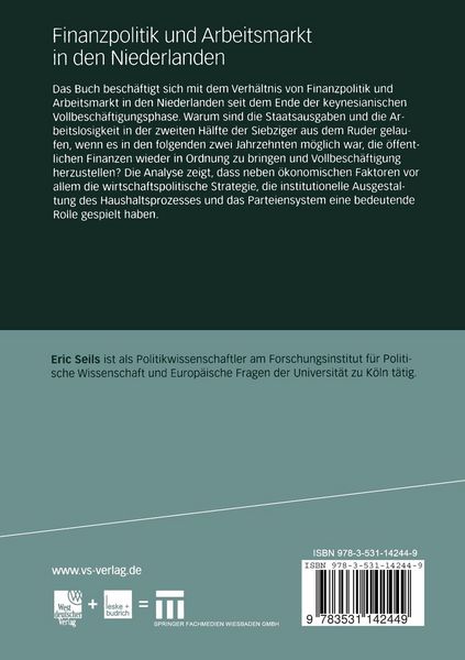 Produktbild: Finanzpolitik und Arbeitsmarkt in den Niederlanden