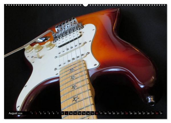 Produktbild: KULT GITARRE - Richie Sambora Stratocaster (Wandkalender 2026 DIN A2 quer), CALVENDO Monatskalender