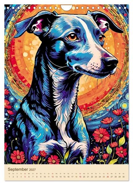 Produktbild: Der Whippet. Malerische Portr&auml;ts (Wandkalender 2027 DIN A4 hoch), CALVENDO Monatskalender