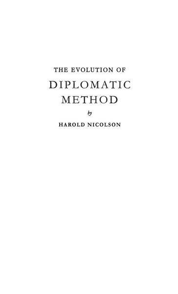 Produktbild: The Evolution of Diplomatic Method