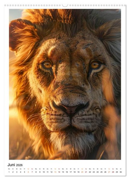 Produktbild: Afrikas Tierwelt - imposante K&ouml;pfe (hochwertiger Premium Wandkalender 2026 DIN A2 hoch), Kunstdruck in Hochglanz