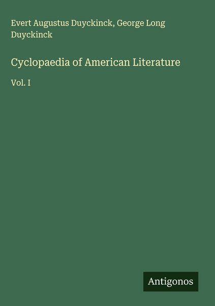 Produktbild: Cyclopaedia of American Literature