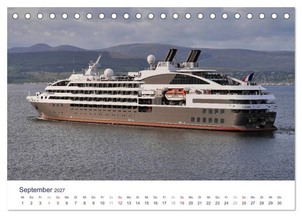 Produktbild: Giganten der Meere - Kreuzfahrtschiffe (Tischkalender 2027 DIN A5 quer), CALVENDO Monatskalender