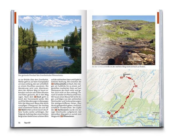 Produktbild: KOMPASS Wanderf&uuml;hrer Norwegen Mitte, von Fylke Tr&oslash;ndelag bis zum Nationalpark Jodalsbreen, 55 Touren mit Extra-Tourenkarte