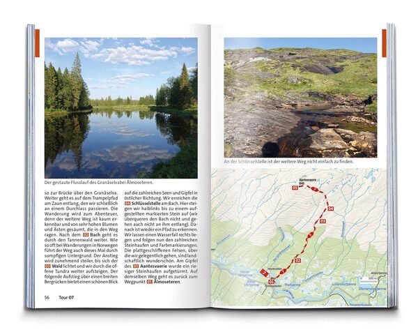 Produktbild: KOMPASS Wanderf&uuml;hrer Norwegen Mitte, von Fylke Tr&oslash;ndelag bis zum Nationalpark Jodalsbreen, 55 Touren mit Extra-Tourenkarte