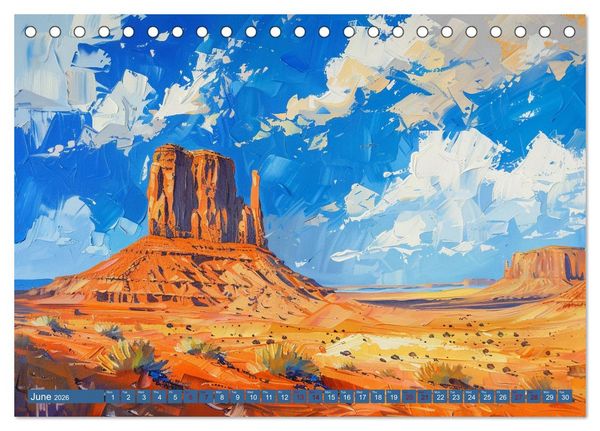 Produktbild: Patriotic Art Collection (Desk Calendar 2026 DIN A5 landscape), CALVENDO 12 Month DeskCalendar
