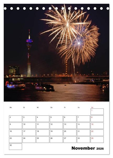 Produktbild: Feuerwerke Terminplaner (Tischkalender 2026 DIN A5 hoch), CALVENDO Monatskalender