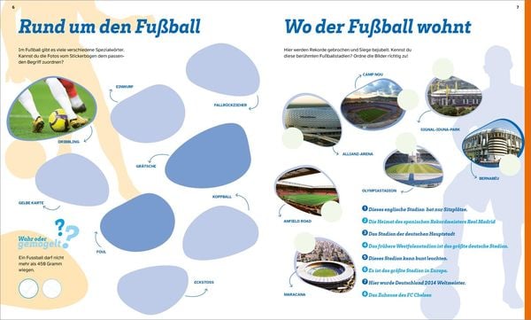 Produktbild: WAS IST WAS R&auml;tseln und Stickern: Fu&szlig;ball