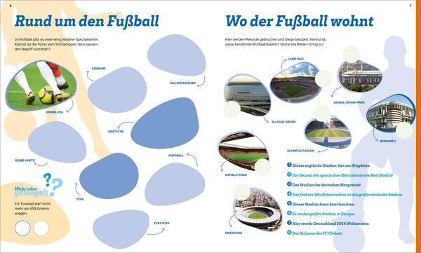 Produktbild: WAS IST WAS R&auml;tseln und Stickern: Fu&szlig;ball