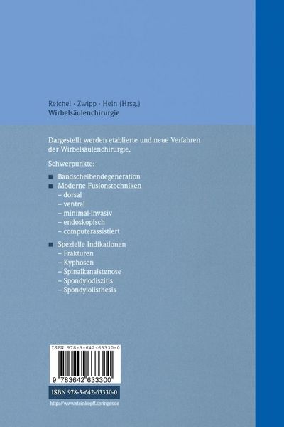 Produktbild: Wirbels&auml;ulenchirurgie