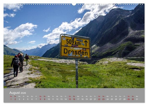 Produktbild: Das Stubaital in Tirol - Gipfelsturm und Gletscherseen (hochwertiger Premium Wandkalender 2026 DIN A2 quer), Kunstdruck in Hochglanz