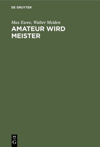 Produktbild: Amateur wird Meister