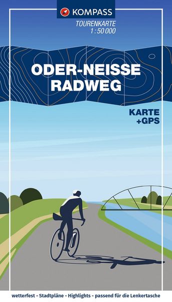 Produktbild: KOMPASS Fahrrad-Tourenkarte Oder-Nei&szlig;e-Radweg 1:50.000