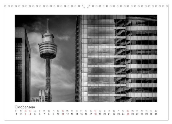 Produktbild: SYDNEY Monochrom (Wandkalender 2026 DIN A3 quer), CALVENDO Monatskalender