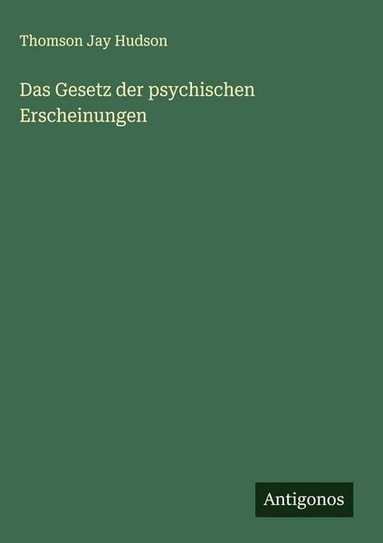 Produktbild: Das Gesetz der psychischen Erscheinungen