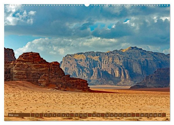 Produktbild: Die W&uuml;ste Wadi Rum (hochwertiger Premium Wandkalender 2026 DIN A2 quer), Kunstdruck in Hochglanz