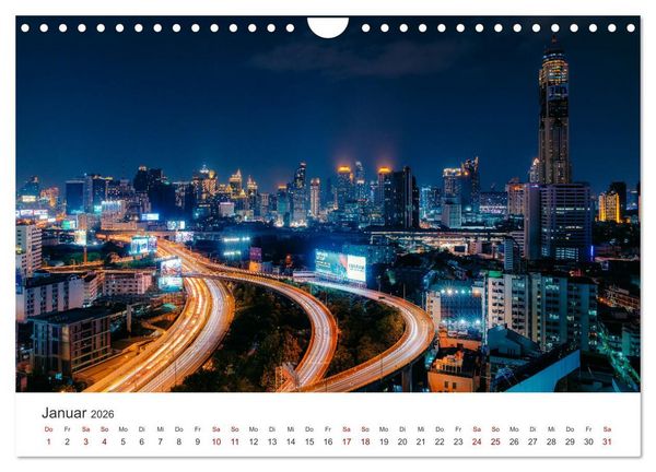 Produktbild: Bangkok - Die einzigartige Hauptstadt von Thailand. (Wandkalender 2026 DIN A4 quer), CALVENDO Monatskalender