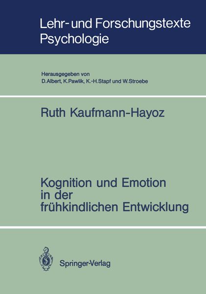 Produktbild: Kognition und Emotion in der fr&uuml;hkindlichen Entwicklung