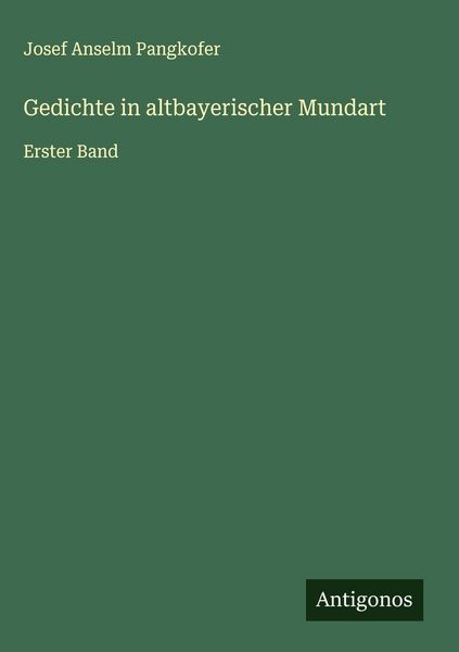 Produktbild: Gedichte in altbayerischer Mundart