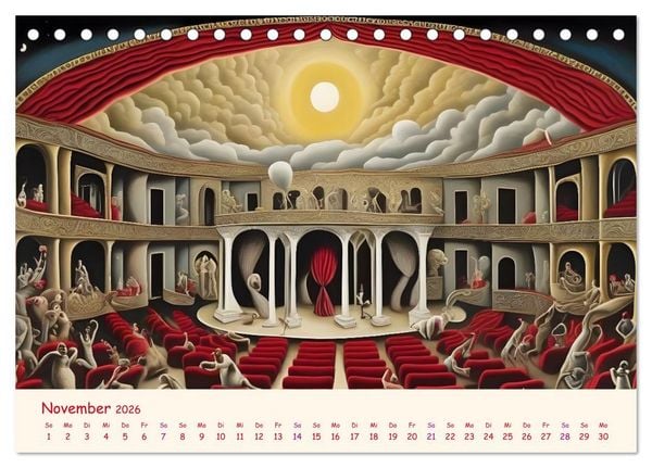 Produktbild: Absurdes Theater - In surrealen Traumwelten versinken (Tischkalender 2026 DIN A5 quer), CALVENDO Monatskalender