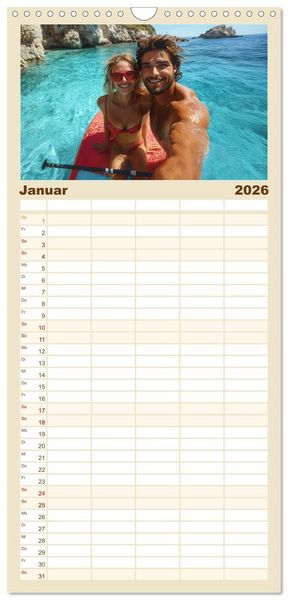 Produktbild: Familienplaner 2026 - Stand up paddling - SUP mit 5 Spalten (Wandkalender, 21 x 45 cm) CALVENDO