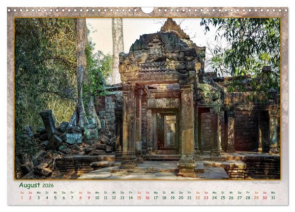 Produktbild: Kambodscha, Angkor Thom, Angkor Wat und Bayon (Wandkalender 2026 DIN A3 quer), CALVENDO Monatskalender