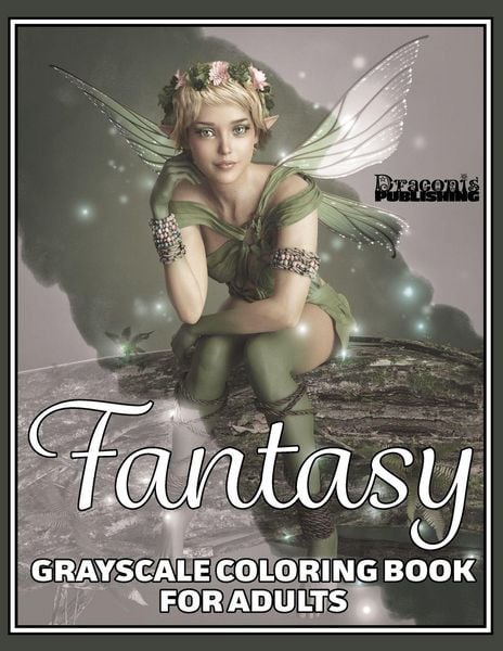 Produktbild: Fantasy Grayscale Coloring Book for Adults