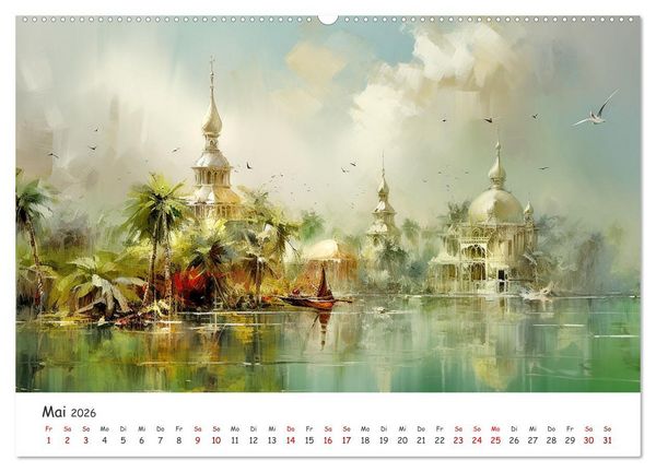 Produktbild: Karibisches Flair (hochwertiger Premium Wandkalender 2026 DIN A2 quer), Kunstdruck in Hochglanz