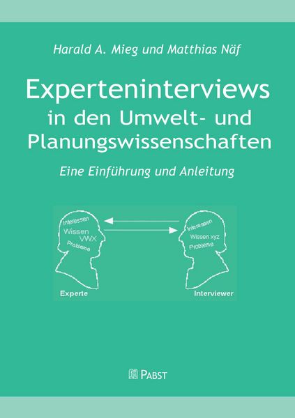 Produktbild: Experteninterview in den Umwelt- und Planungswissenschaften