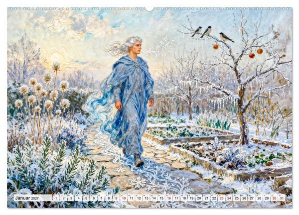 Produktbild: G&ouml;tter des Gartens - Zeus und die Kr&auml;fte der Natur (hochwertiger Premium Wandkalender 2027 DIN A2 quer), Kunstdruck in Hochglanz