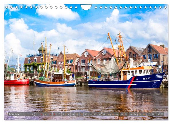 Produktbild: Maritime K&uuml;stenorte - von Greetsiel, &uuml;ber Neuharlingersiel bis Schillig (Wandkalender 2026 DIN A4 quer), CALVENDO Monatskalender