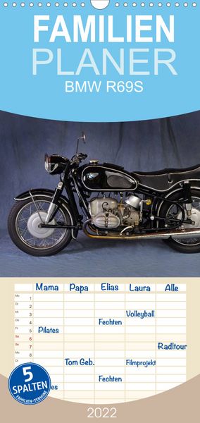 Produktbild: Familienplaner BMW R69S (Wandkalender 2022 , 21 cm x 45 cm, hoch)