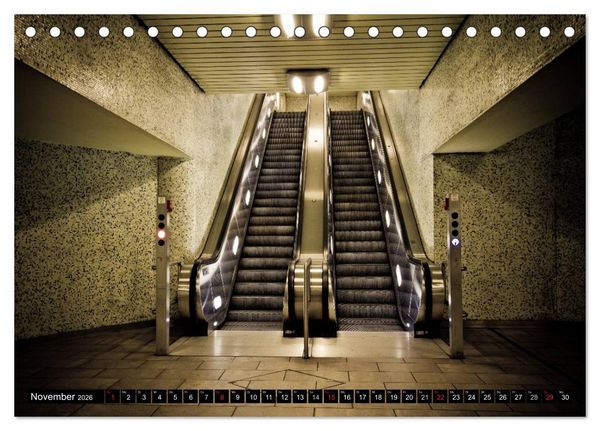 Produktbild: U-Bahn-Stationen Hannover (Tischkalender 2026 DIN A5 quer), CALVENDO Monatskalender