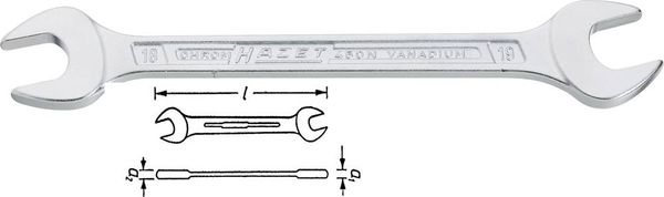 Hazet 450N-30X32 Doppel-Maulschlüssel Schlüsselweite (Metrisch) 30 - 32mm