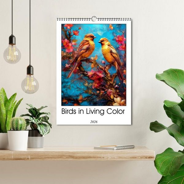 Produktbild: Birds in Living Color (Wall Calendar 2026 DIN A3 portrait), CALVENDO 12 Month Wall Calendar