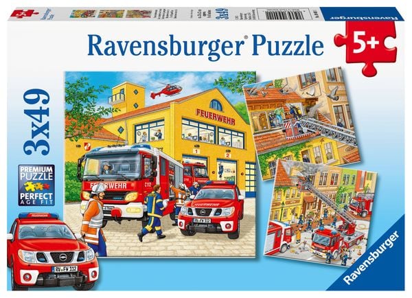Puzzle Ravensburger Feuerwehreinsatz 3 X 49 Teile